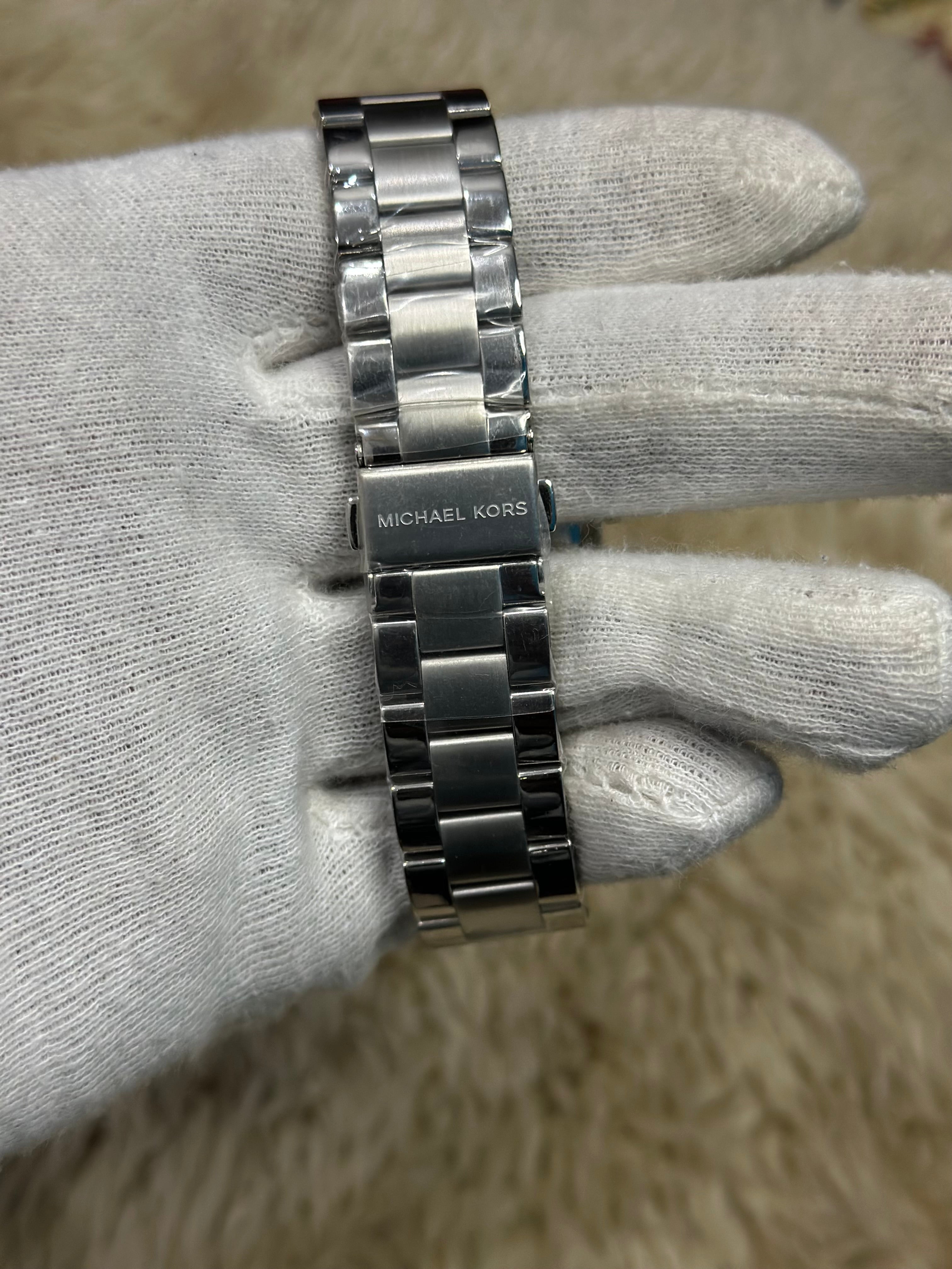 Michael Kors Lennox Three-Hand Green Dial Silver Steel Strap Watch For Women - MK7463 Michael Kors Lennox Three-Hand Green Dial Silver Steel Strap Watch For Women - MK7463