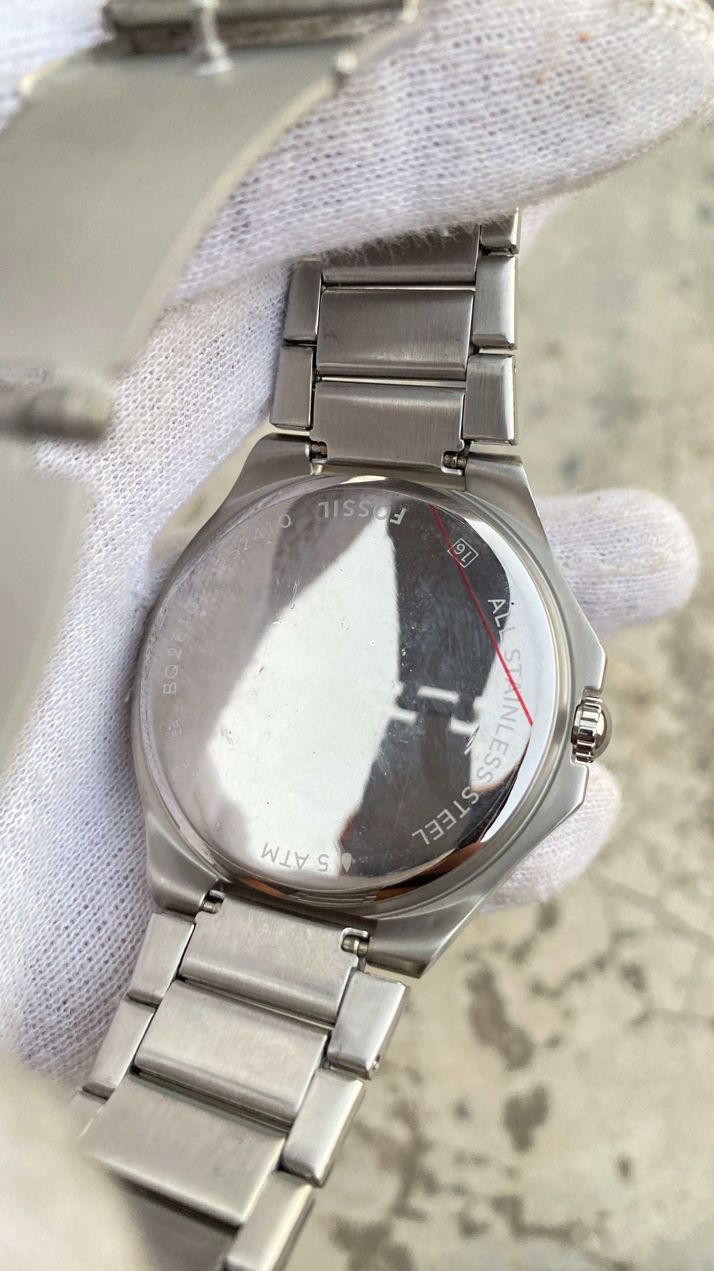 Fossil Evanston BQ2610 – Men’s Silver Stainless Steel Black Dial Chronograph Quartz Watch