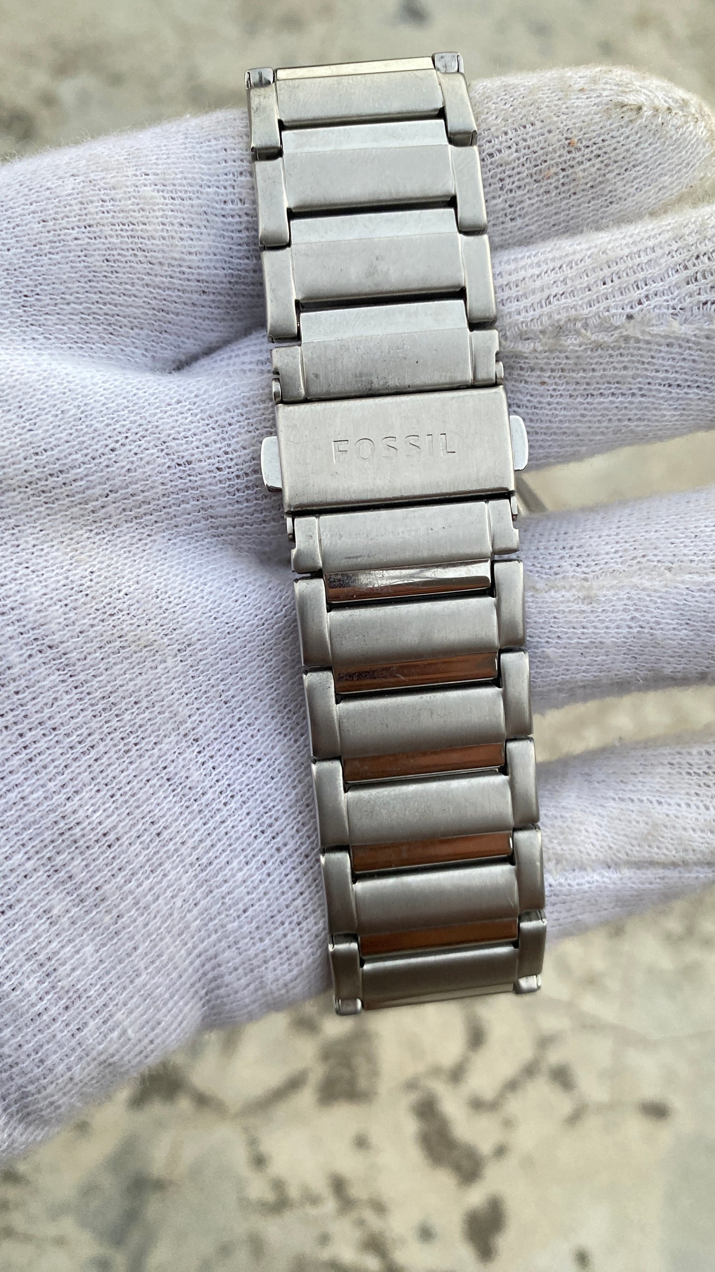 Fossil Evanston BQ2610 – Men’s Silver Stainless Steel Black Dial Chronograph Quartz Watch