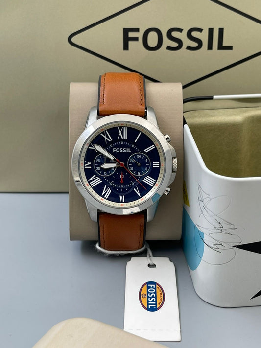Fossil Grant Analog Blue Dial Men's Watch-FS5210