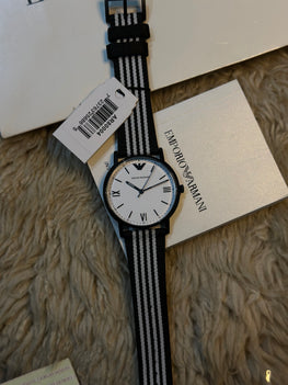 Emporio Armani AR80004 black case white dial men’s watch