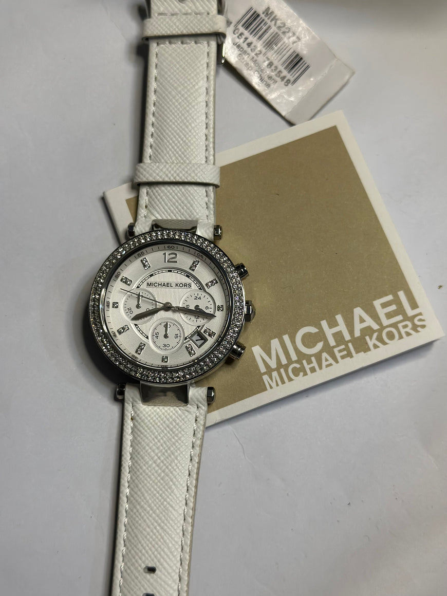 Michael kors women’s watch MK2277 white dial chronograph