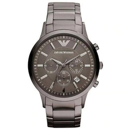 Emporio Armani Men’s Classic Chronograph Watch AR2453 – 43mm Black Dial Stainless Steel Timepiece