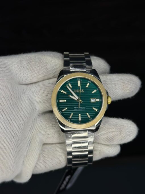 BOSS Green Dial Stainless Steel Luxury Watch for Men (2) BOSS Green Dial Stainless Steel Luxury Watch for Men