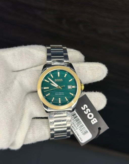BOSS Green Dial Stainless Steel Luxury Watch for Men (3) BOSS Green Dial Stainless Steel Luxury Watch for Men