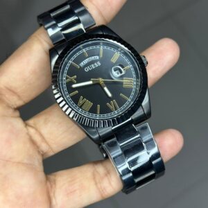 Guess-Black-Luxury-Stainless-Steel-Day-Date-Watch-for-Men-