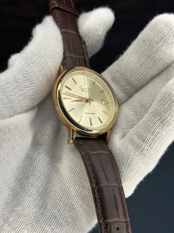 Concept Watch Automatic white Dial Leather Strap Men’s Watch