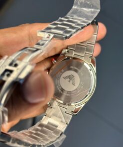 Alternative view of Emporio Armani Silver Chronograph Stainless Steel Watch for Men