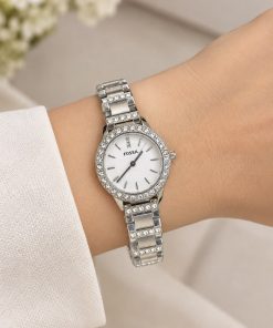 Fossil Women's Silver Stainless Steel Crystal Bracelet Analog Watch