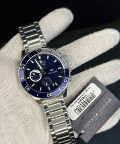 Tommy Hilfiger blue dial chronograph mens watch