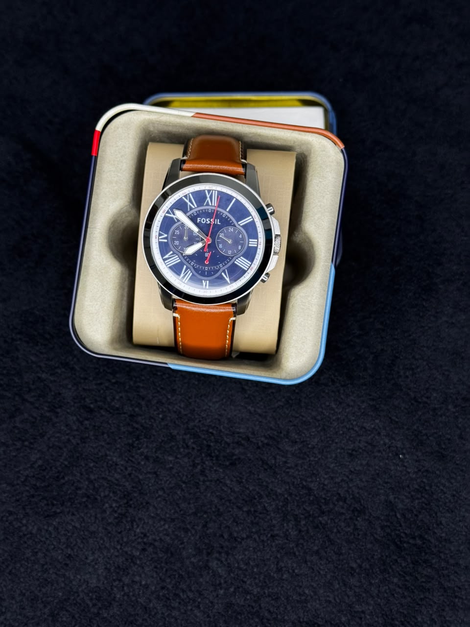 Fossil Grant Analog Blue Dial Men's Watch-FS5210