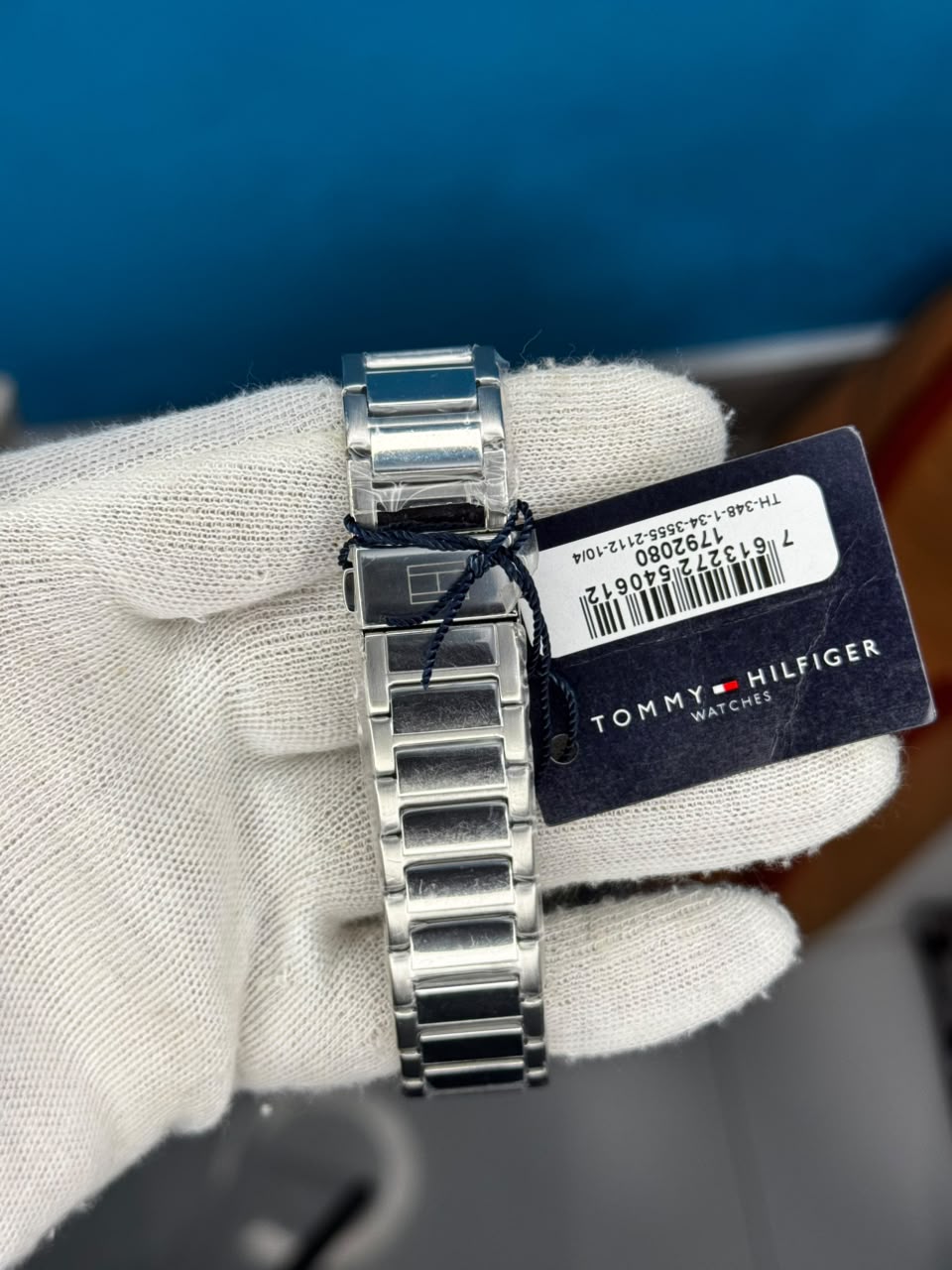 Tommy Hilfiger Clark Silver Stainless Steel Blue Dial Chronograph Quartz Watch for Gents - 1792080 - Image 2